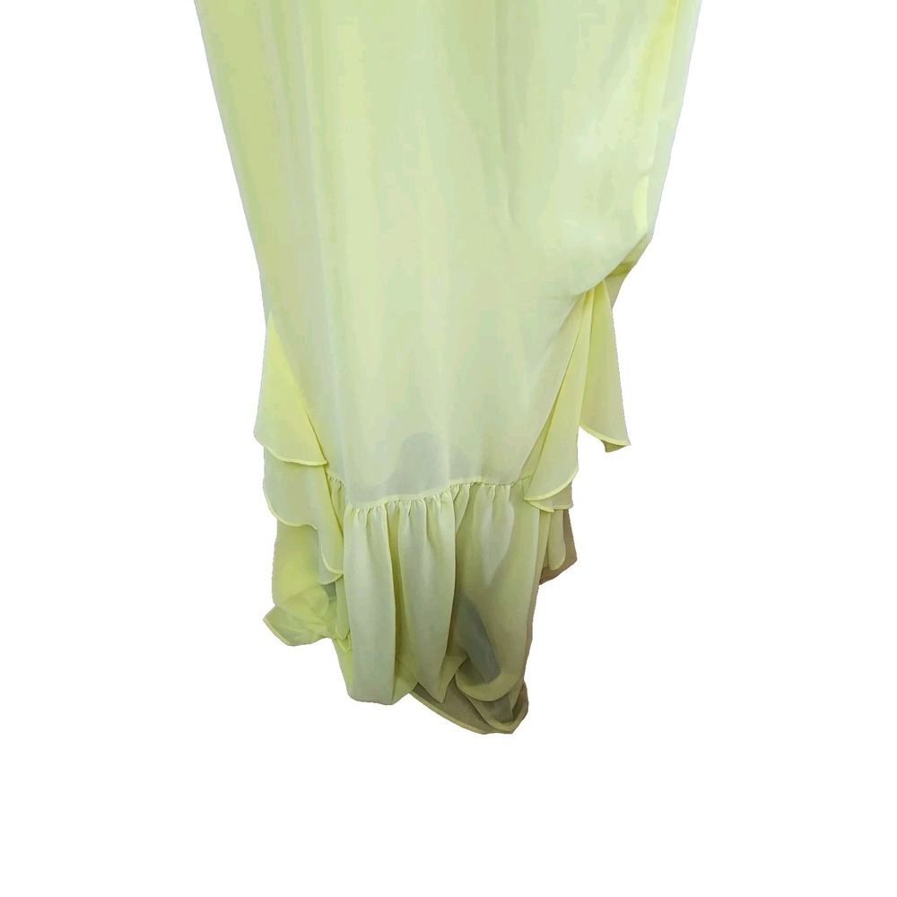River Island Womens Halter Maxi Dress US 16 XL Yellow Beach Tropical‎ Resortwear - Picture 14 of 16